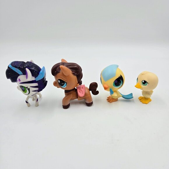 Littlest Pet Shop LPS Lot Zebra #2856 Horse #2257 Canary #2519 Duck #199 2005 - Picture 3 of 9